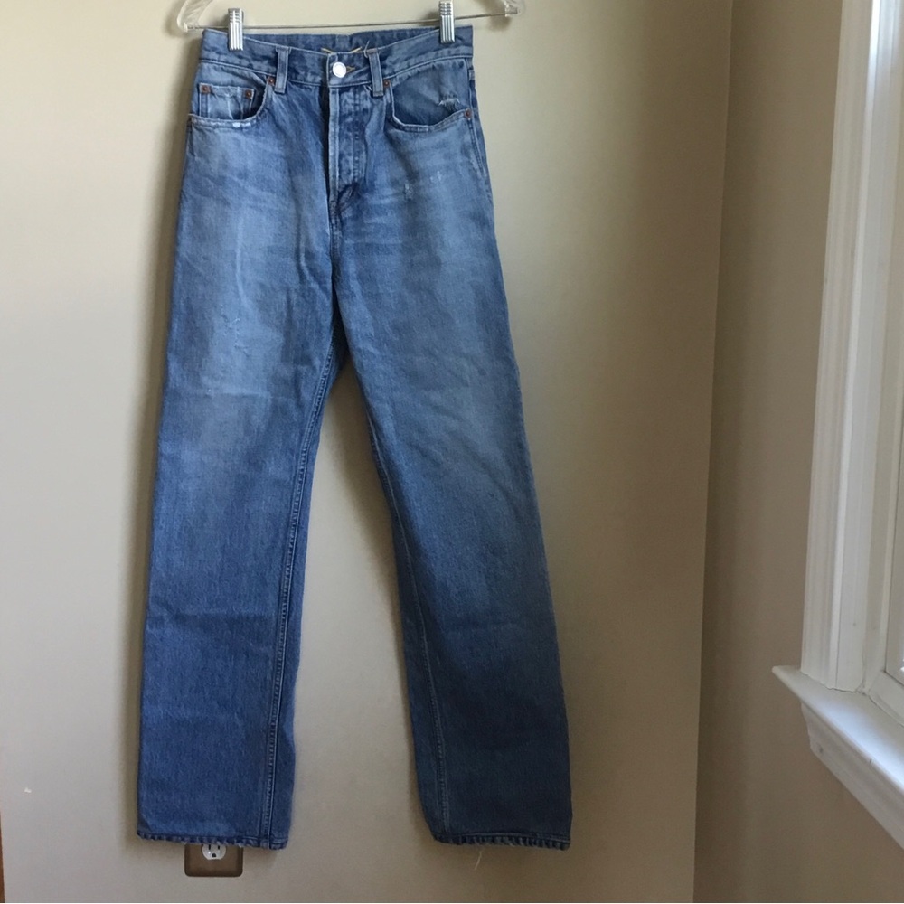 Authentic Saint Laurent Distressed Button Fly Jeans Style 771399 165/66Y Size 27